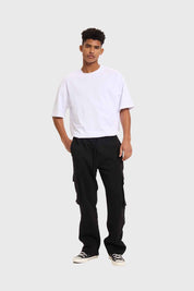 Pantalón Buzo Hombre Cargo Negro