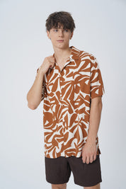 Camisa Oversize Hombre Beige