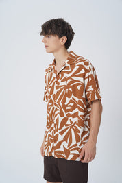 Camisa Oversize Hombre Beige