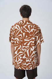 Camisa Oversize Hombre Beige
