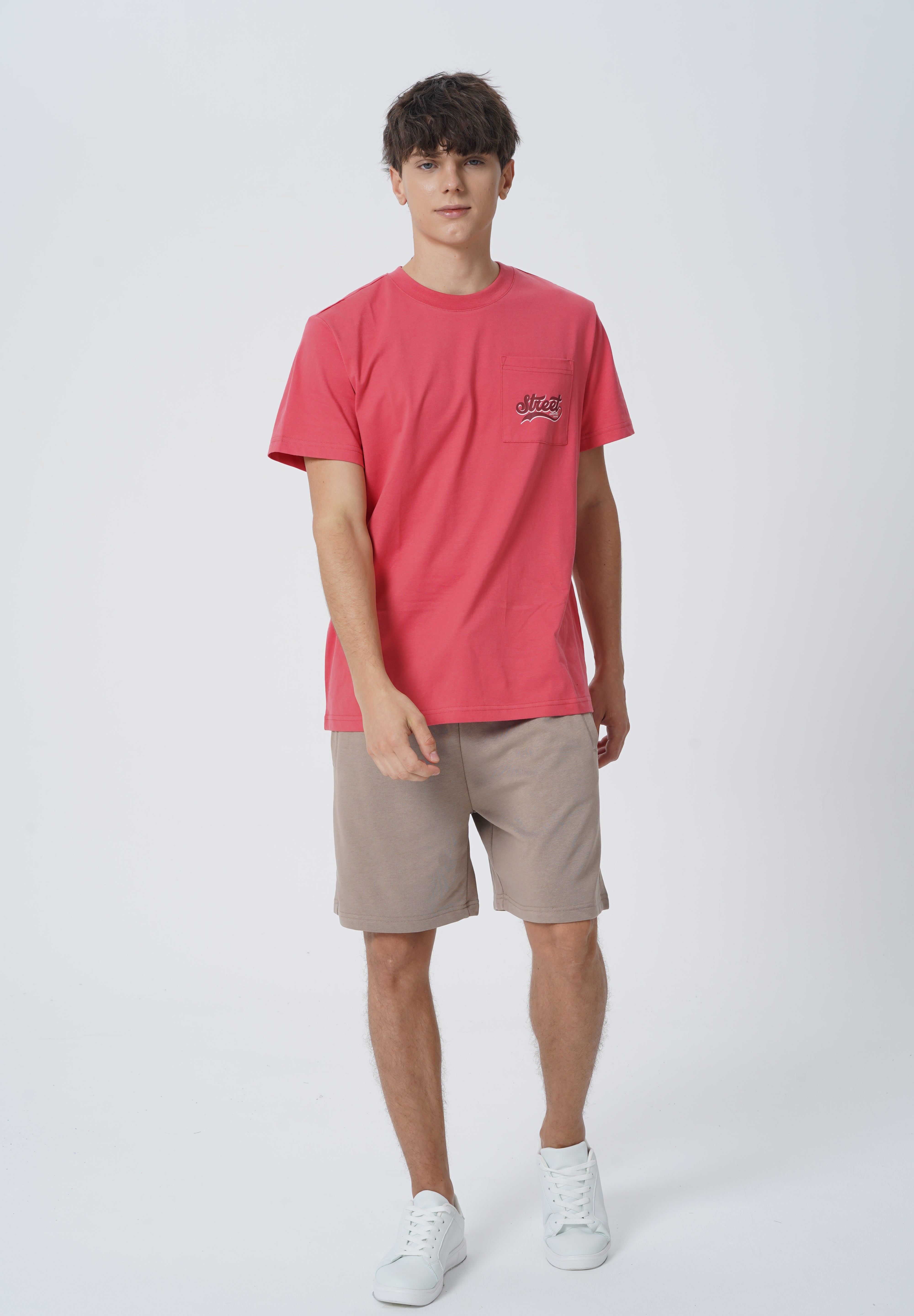 Polera Regular Hombre Rosado