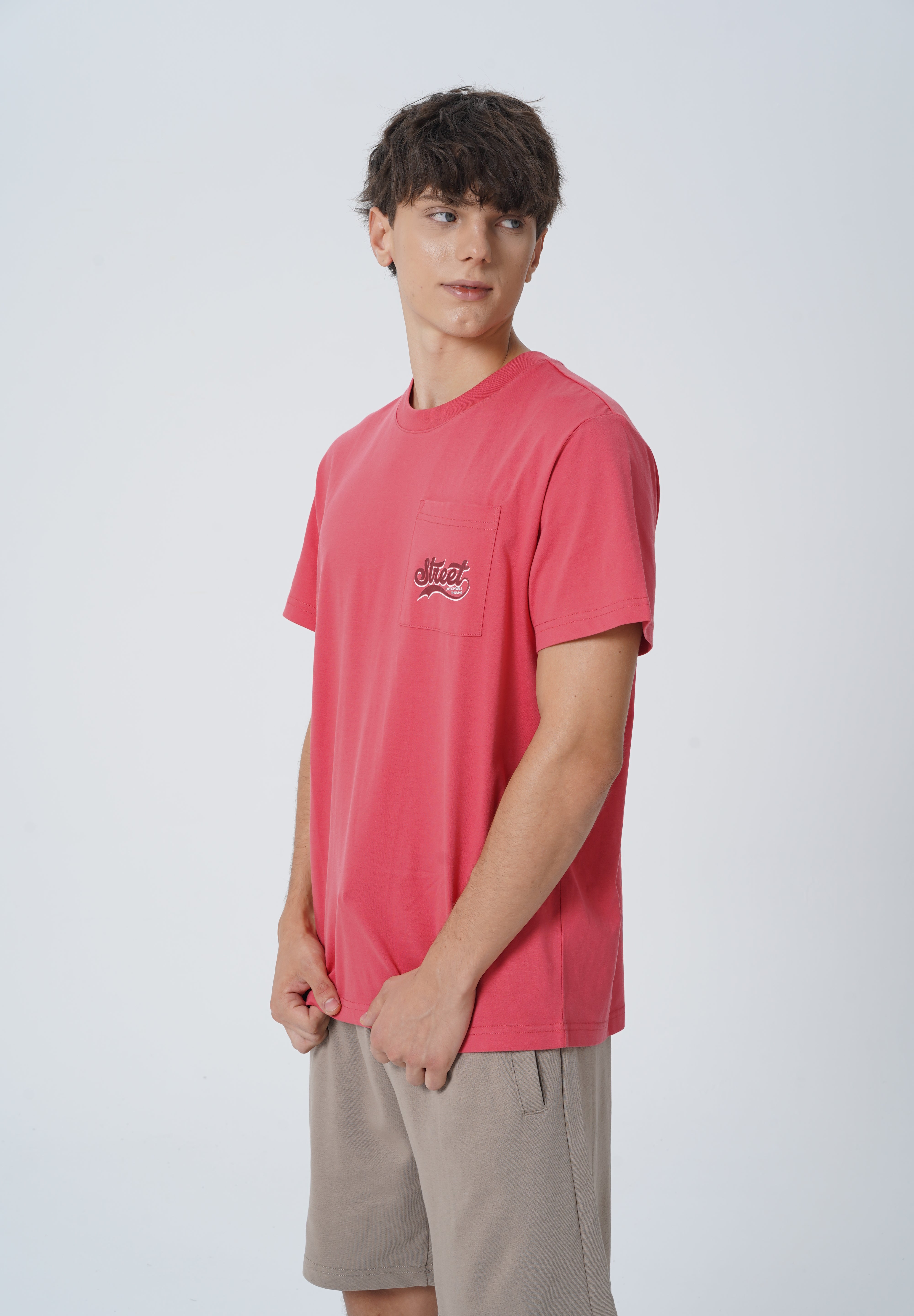 Polera Regular Hombre Rosado