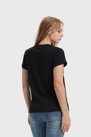 Polera Mujer Gráfica Roll Up Negro