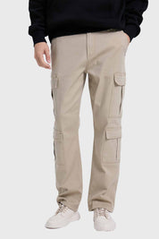 Jeans Hombre Slim Cargo Beige