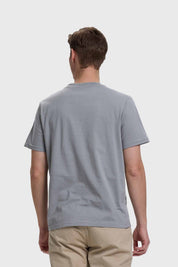 Polera Hombre Básica Con Bolsillo Gris