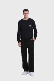 Pantalón Hombre Cargo Recto Negro