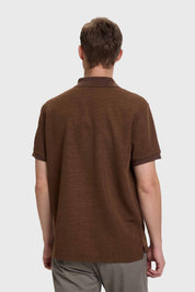 Polera Hombre Textura Chocolate