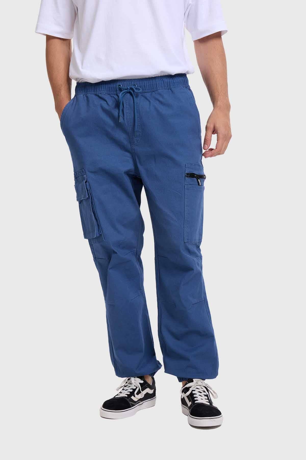 Pantalón Hombre Cargo Jogger Azul