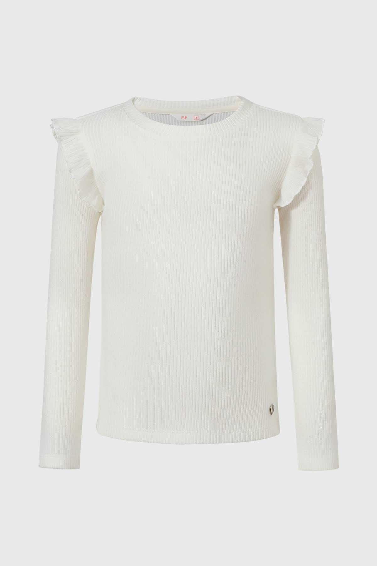 POLERA NIÑA CON VUELOS CRUDO