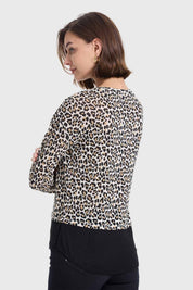 Sweater Mujer Con Faldón Beige