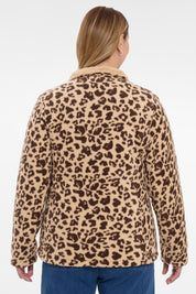 Chaqueta Mujer Animal Print Reversible Beige