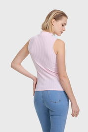 Polera Mujer Rib Rosado