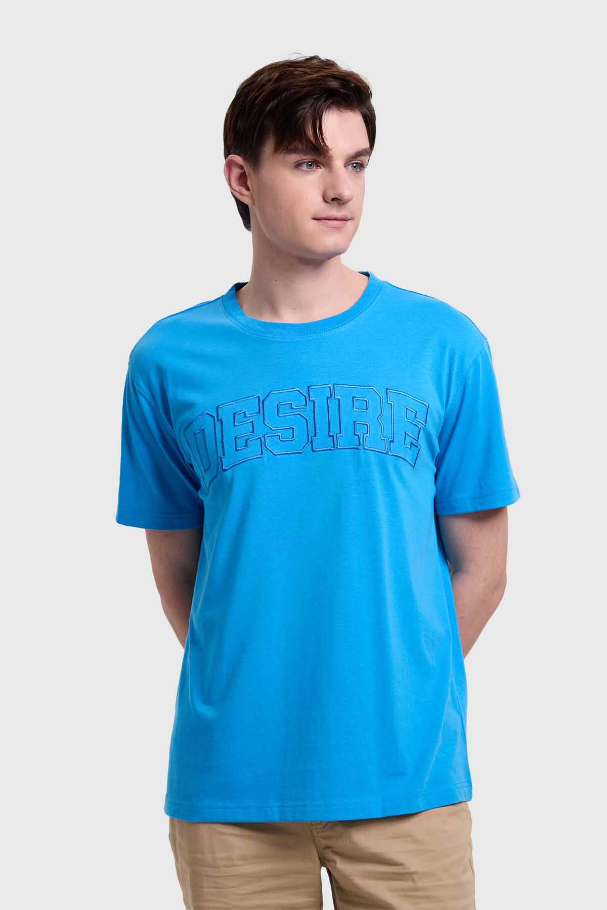 Polera Hombre Print Celeste