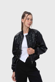 Chaqueta Mujer Bomber Negro