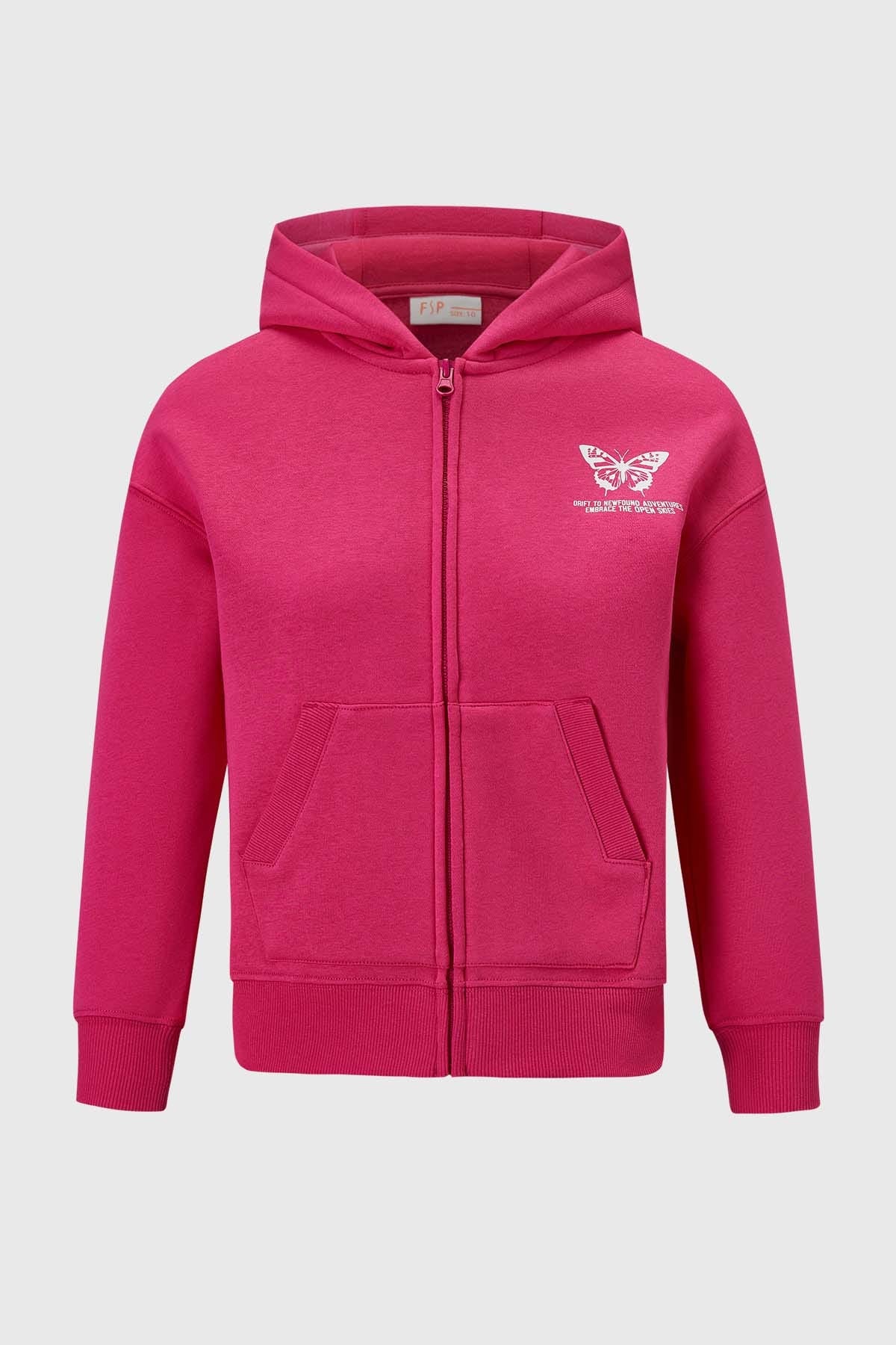 POLERÓN NIÑA OVERSIZE PRINT ROSADO