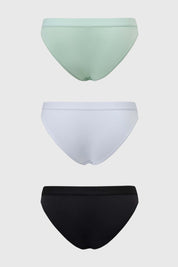 Calzón Mujer Tripack Bikini Algodón Menta