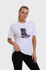 Polera Mujer Print Blanco