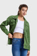 Chaqueta Mujer Aplicación Cintura Verde