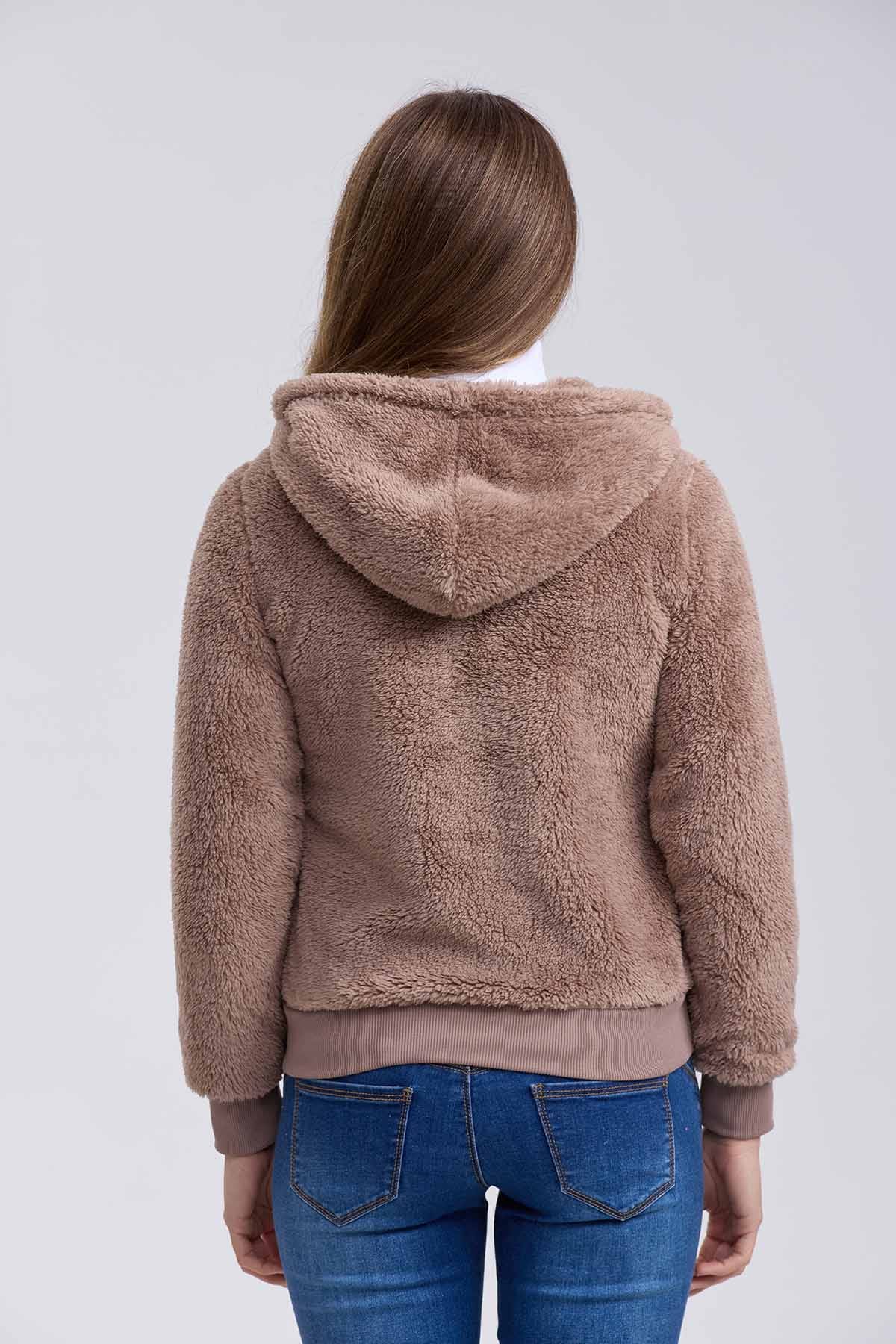 Polar Mujer Pompón Café