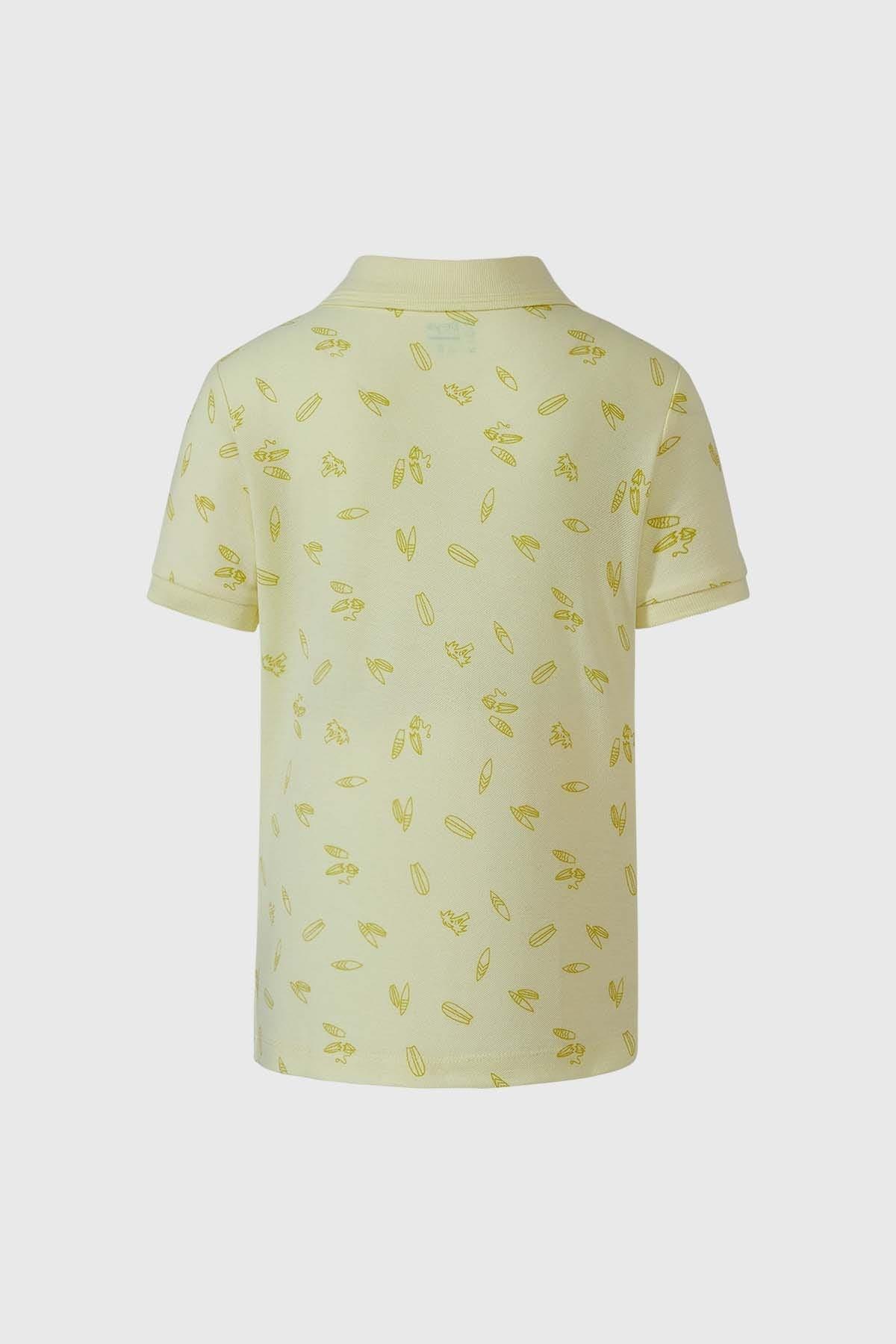 Polera Niño Piqué Print Amarillo