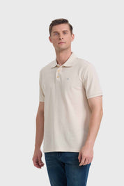 POLERA HOMBRE PIQUE BÁSICA LISA BEIGE