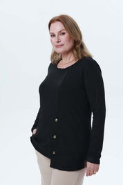 Polera Mujer Tejida Negro
