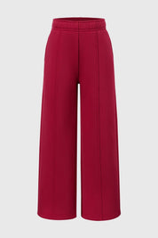 Pantalón Buzo Niña Wide Leg Burdeo