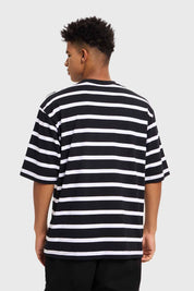 Polera Hombre Rayas Negro