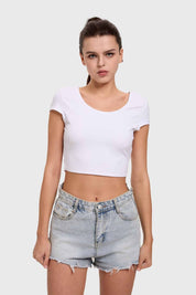 Polera Mujer Cruzada Espalda Blanco