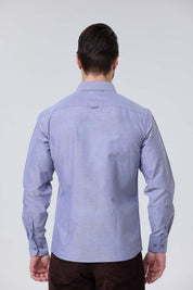 Camisa Hombre Oxford Azul