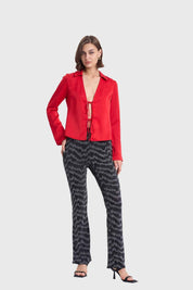 Blusa Mujer Con Amarras Rojo