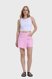 Falda Mujer Short Rosado