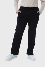 Pantalón Buzo Mujer Con Cordón Y Bolsillo Negro
