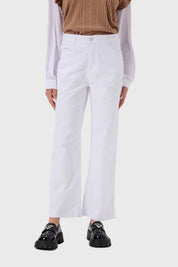 Pantalón Mujer Abotonado Blanco