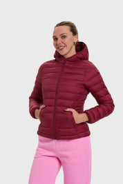Parka Mujer Corta Plummy Burdeo