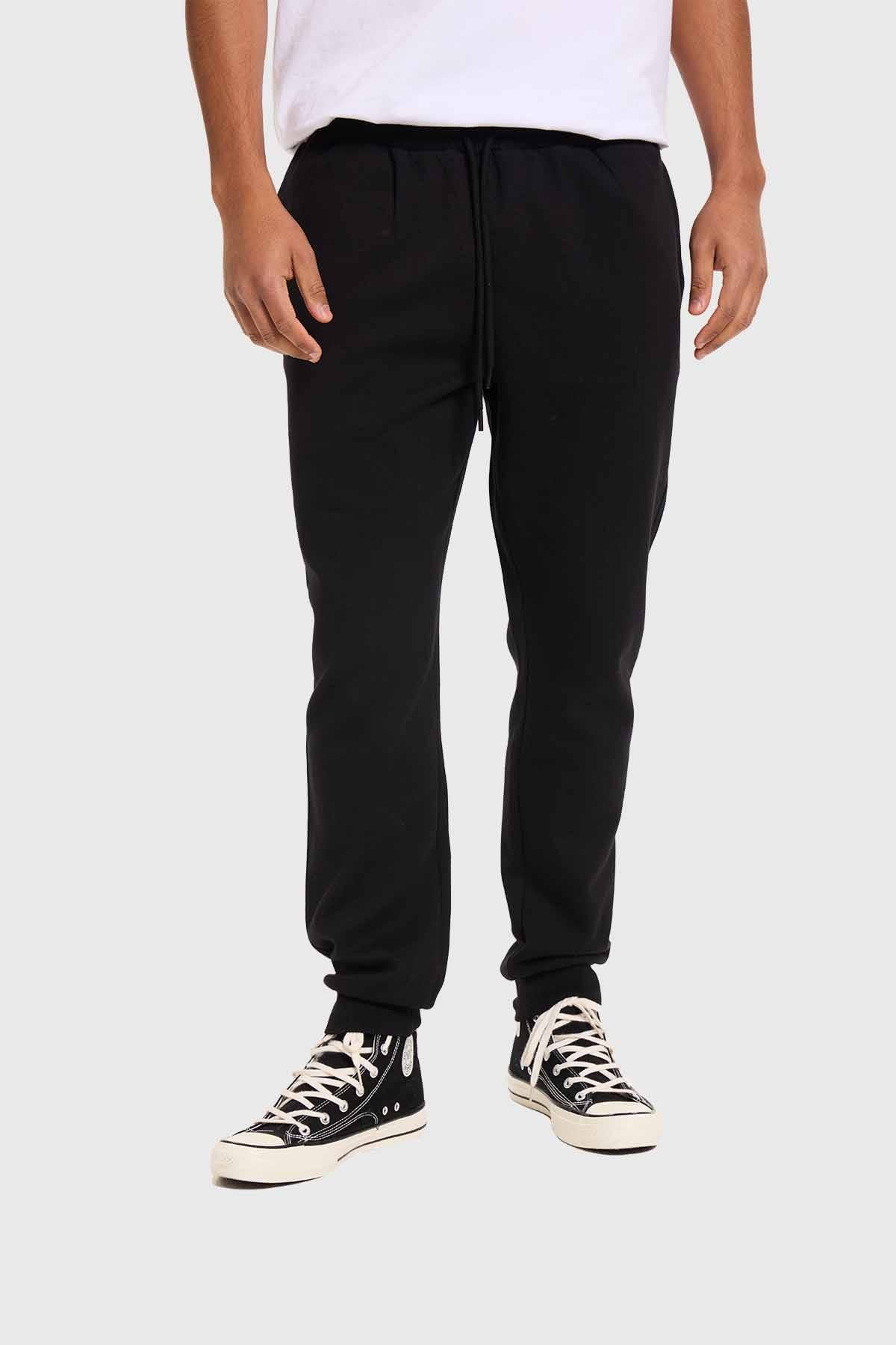 Pantalón Buzo Hombre Jogger Básico Negro