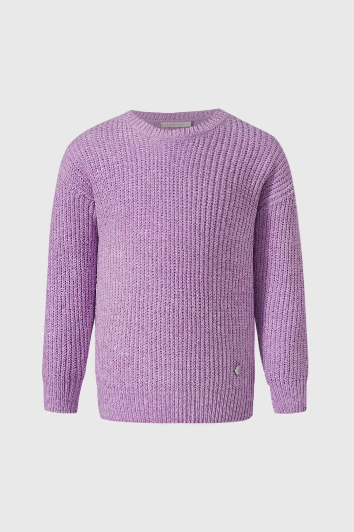 Sweater Niña Chenille Lila
