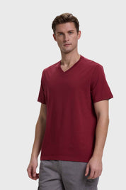 Polera Hombre Casual Básica Burdeo