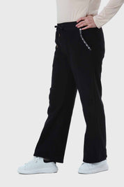 Pantalón Buzo Mujer Con Cordón Y Bolsillo Negro