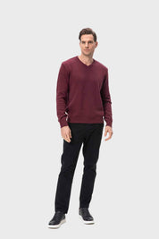 Sweater Hombre Cuello V Básico Azul
