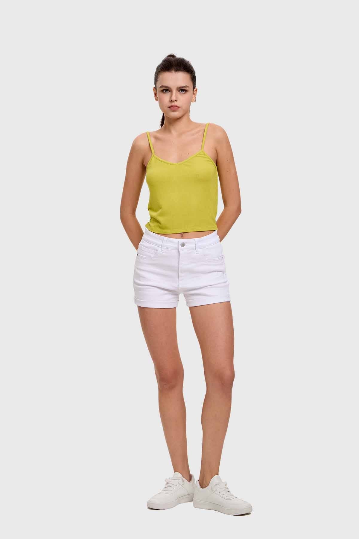 Polera Mujer Pabilo Crop Verde