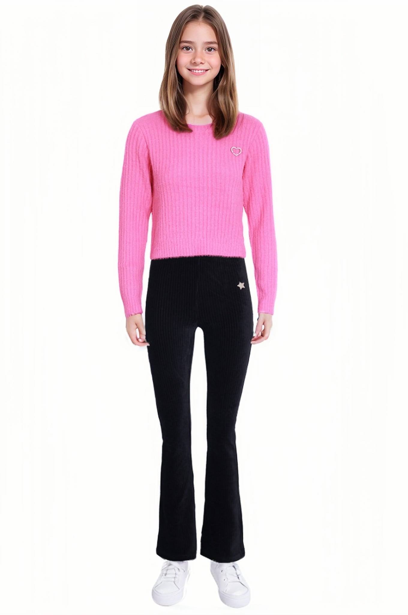 Sweater Niña Peludo Fucsia