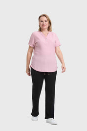Polera Mujer Abotonada Palo Rosa