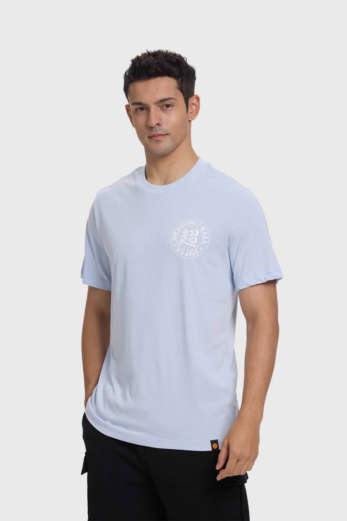 POLERA HOMBRE DRAGON BALL GRIS AZULADO