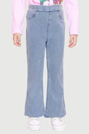 JEANS NIÑA FLARE LEGGINS CELESTE