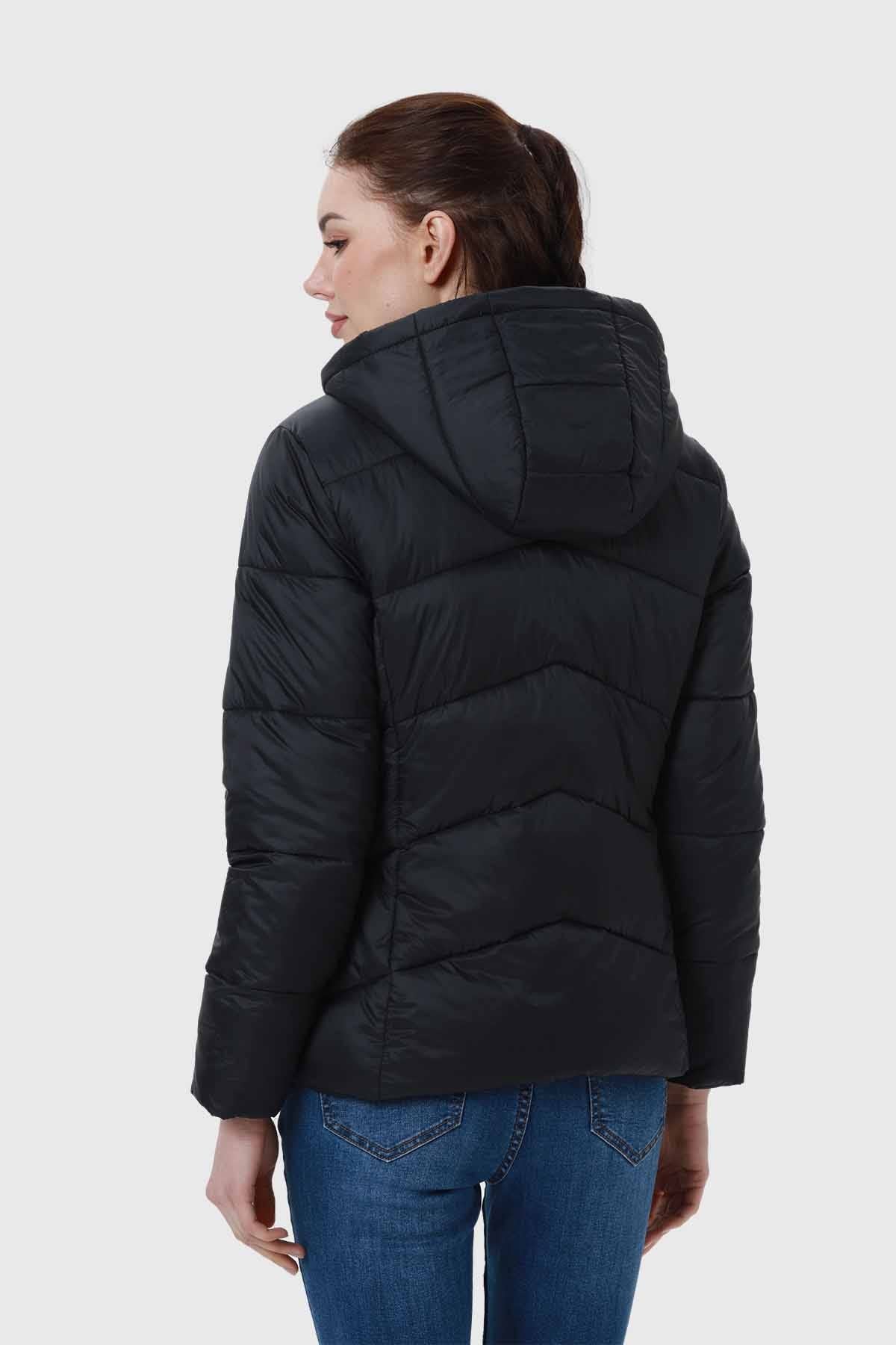 PARKA MUJER PUFFA CORTA NEGRO