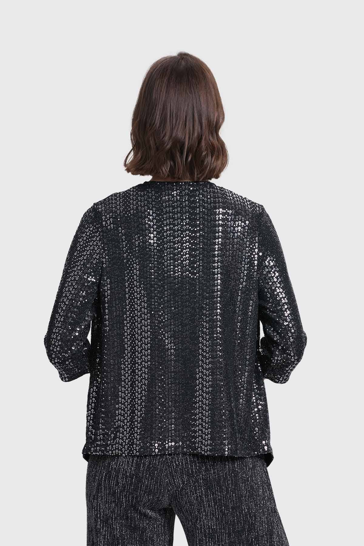 Blusa Mujer Bolero Fiesta Negro