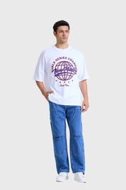 Polera Hombre Oversize Blanco