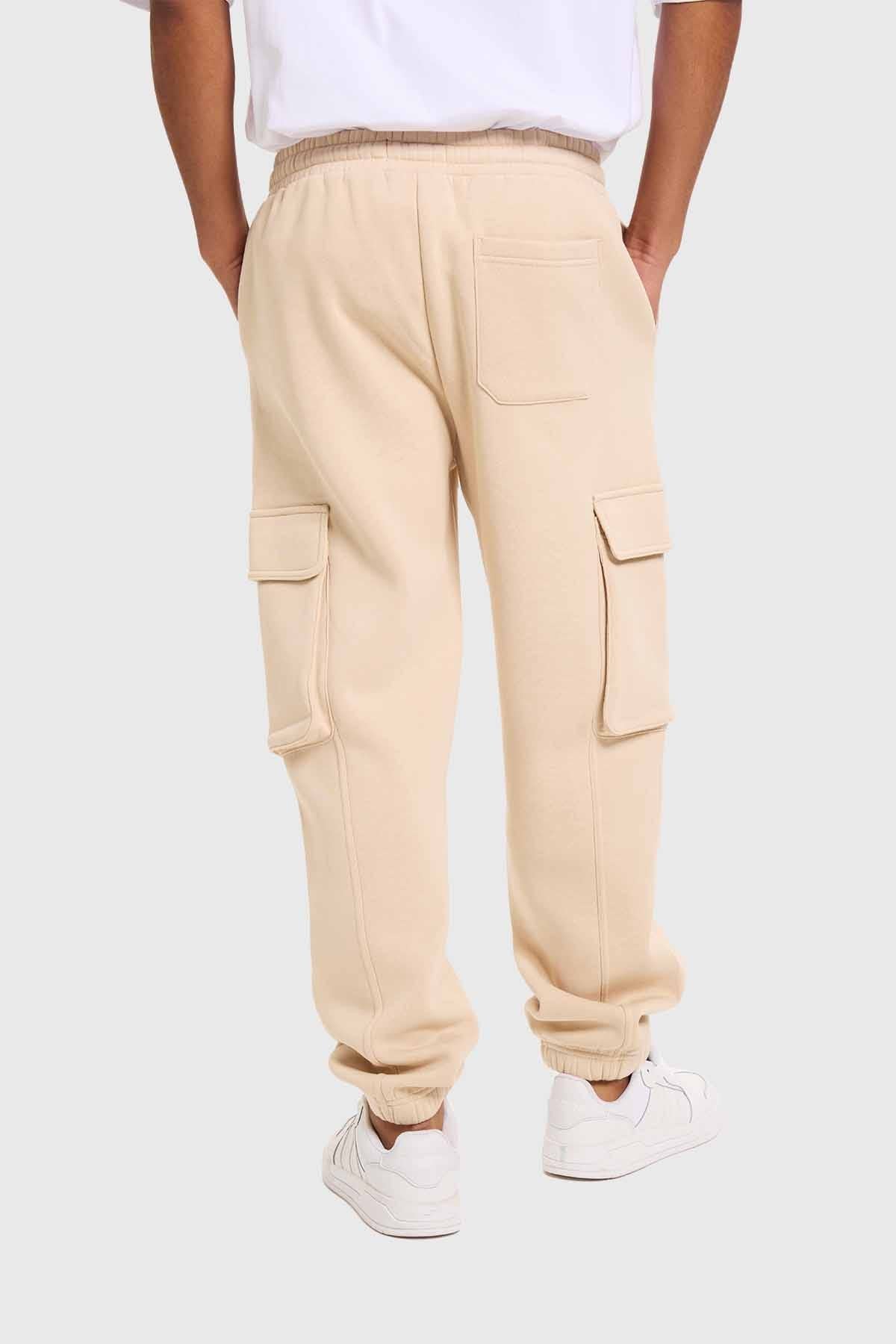 Pantalón Buzo Hombre Jogger Básico Beige