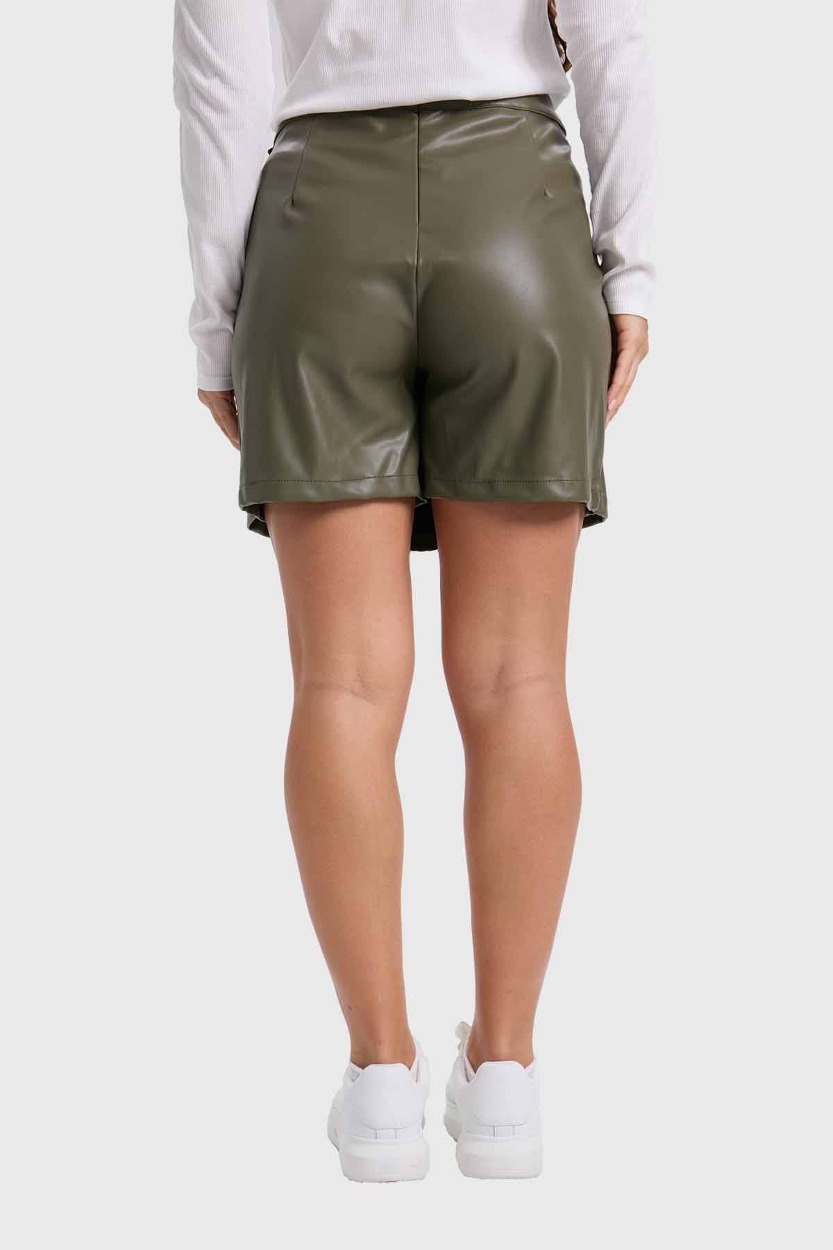 Falda Mujer Con Cinturón Verde